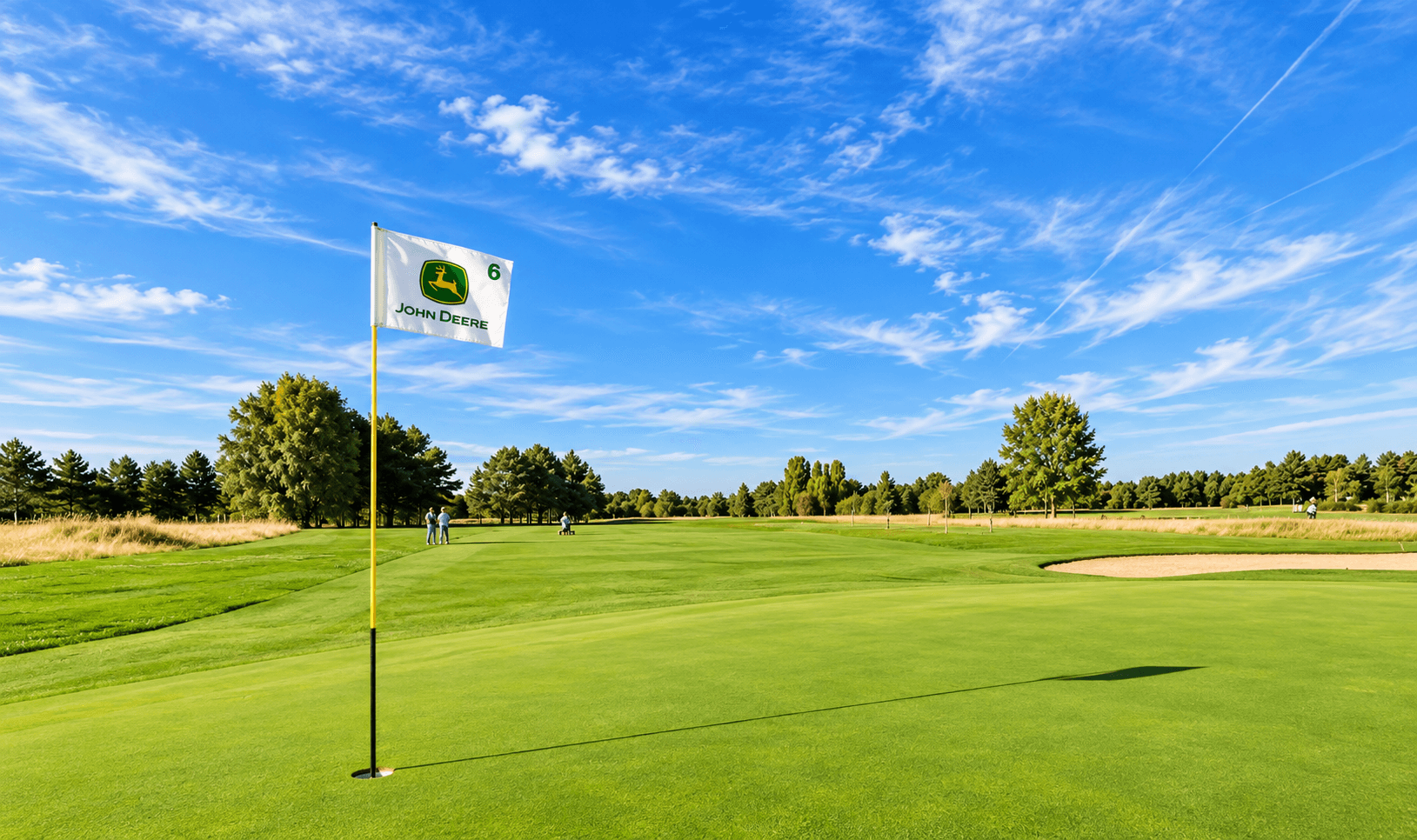 Green et drapeau du Golf de Marcilly